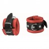 Menottes cuir capitonnées rouges