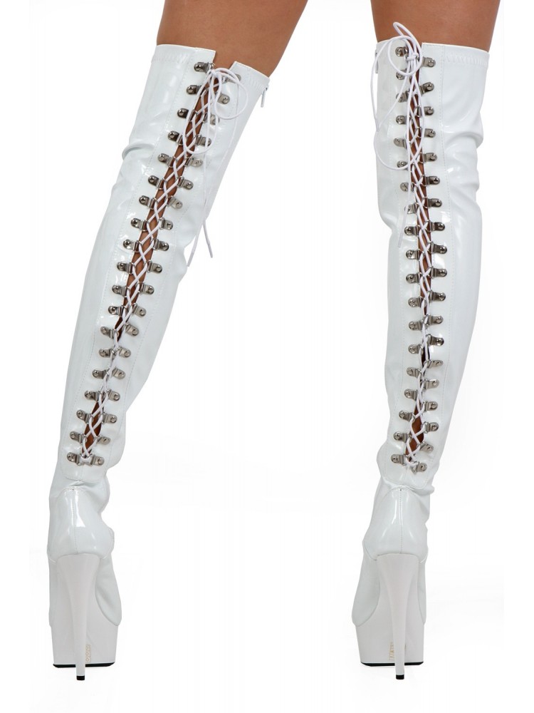 bottes vernies blanches