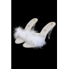 Mules pantoufles blanches : la paire
