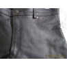 Pantalon cuir vachette : détail poche avant