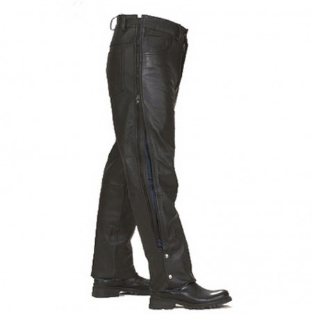 Pantalon cuir zippé