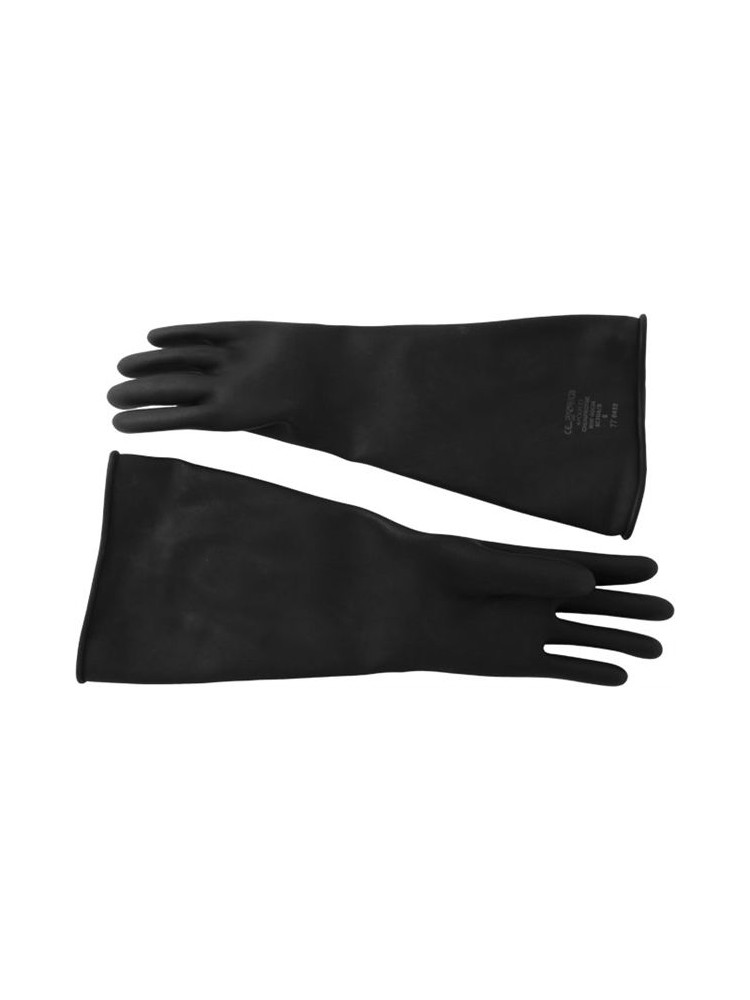 Longs gants latex épais vue à plat
