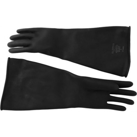 Longs gants latex épais vue à plat