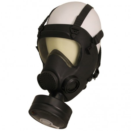Masque à gaz polonais avec filtre vu de face