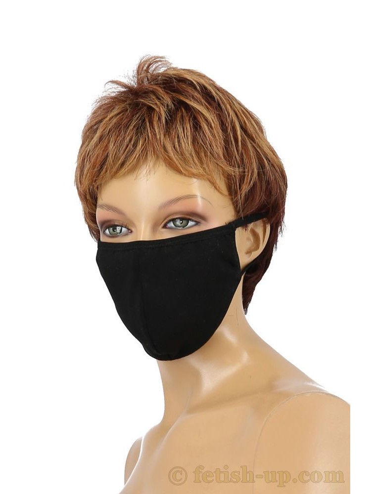 Masque protection noir en coton