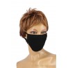 Masque protection noir en coton vu de face porté