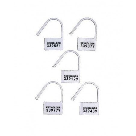Cadenas cages chasteté blancs en plastique