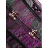 Bustier violet steampunk : détail fermetures tiges