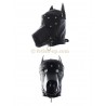 Cagoule tête de chien vue avec et sans bandeau yeux