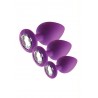 Plugs bijoux violets silicone avec strass