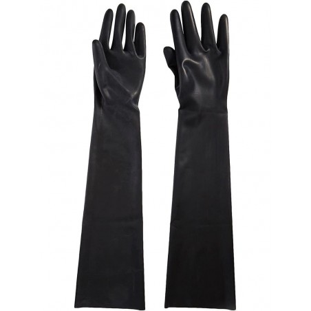 BBTO 2 Paires Gants De Soirée Longs Jusqu'au Coude - Gants Spandex Extensibles Noirs Et Rouges, Accessoire Élégant Années 20