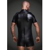 Chemise cuir wetlook vue de dos sur homme