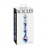 Sextoy verre soufflé bleu Icicles n°8 : packaging