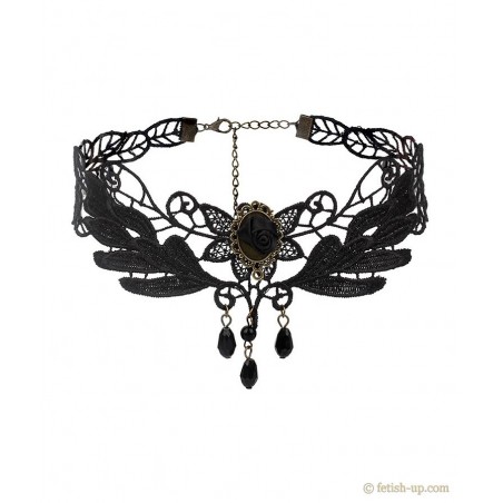 Collier noir Victoria vu de face
