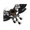 Collier noir Victoria : zoom devant