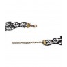 Collier noir Victoria : fermeture chaine