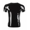 T-shirt latex noir : coupe vue de dos