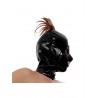 Cagoule ponytail datex zippée de profil sur femme