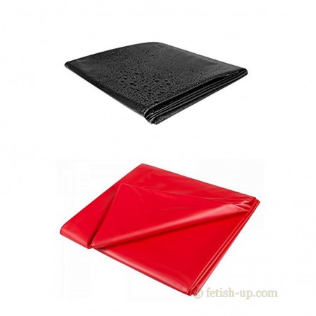 Drap vinyle noir ou rouge 180x220 cm