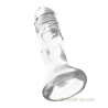 Gode transparent réaliste jelly 12x2,6 cm : ventouse