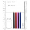 Lot 4 bougies colorées sm : dimensions
