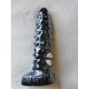 Grand gode chenille noir 28x6,7cm : packaging de profil gauche