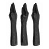 Gode fist noir main ouverte vu sur 3 angles