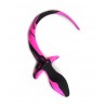 Plug Queue de chien rose et noire