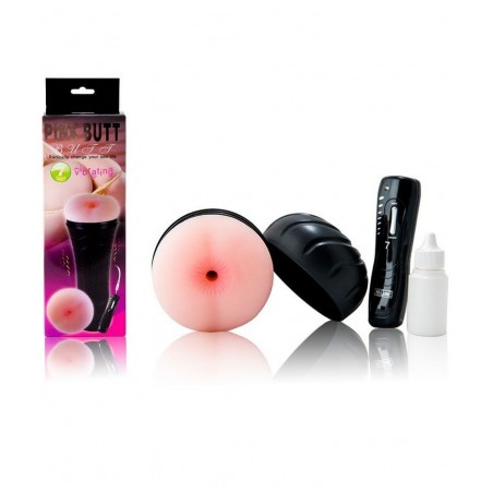 Masturbateur anal vibrant pink butt avec packaging