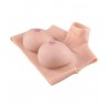 Buste faux seins bonnet B vu à plat