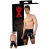 Short latex homme ouvert devant vu de face et de dos