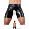 Short latex homme ouvert devant