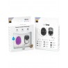 Oeuf vibrant télécommandé lilas S : packaging face et dos