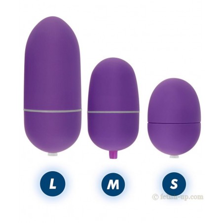 Oeuf vibrant télécommandé lilas : tailles