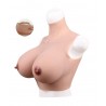 Buste seins silicone bonnet E col haut : intérieur silicone