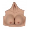 Buste seins silicone bonnet E col haut vu de face non porté