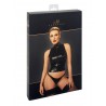 Top court zippé sans manches wetlook vinyle : packaging