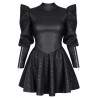 Robe gothique fétiche dos nu : coupe face
