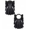 Robe gothique fétiche dos nu : coupe face et dos
