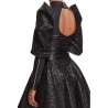 Robe gothique fétiche dos nu : détail découpe dos