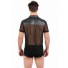 Chemise noire transparente homme de dos