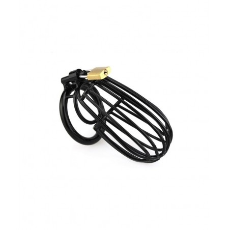 Cage de chasteté noire à barreaux
