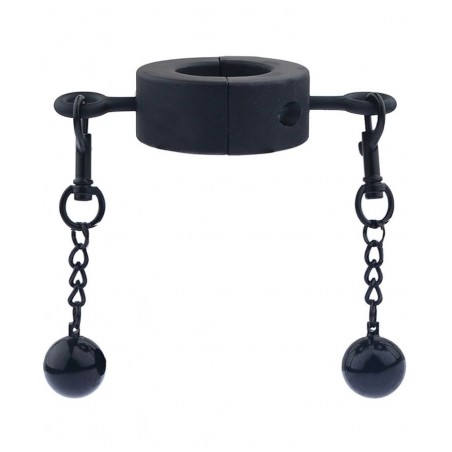 Poids cockring et boules métal noir 275 g