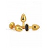Plugs or et bijoux noir : 3 tailles