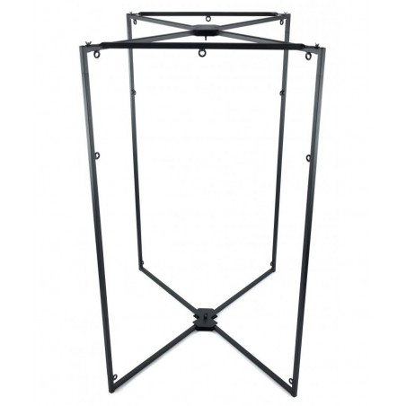 Portique bdsm noir vu de face et sur profondeur