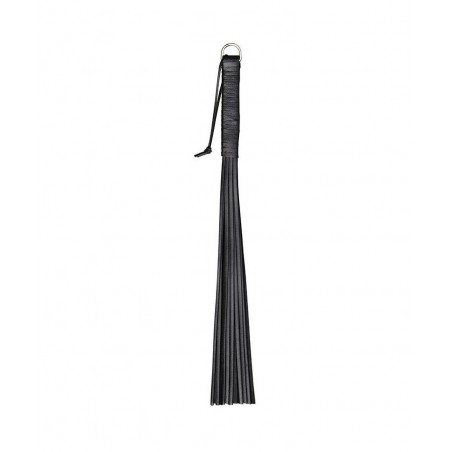 Petit martinet cuir noir 45 cm