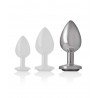Plug aluminium bijou noir taille L