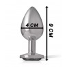 Plug aluminium bijou noir taille L : dimensions