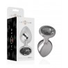 Plug aluminium bijou noir taille L avec packaging face