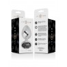 Plug aluminium bijou noir taille L : packaging face et dos